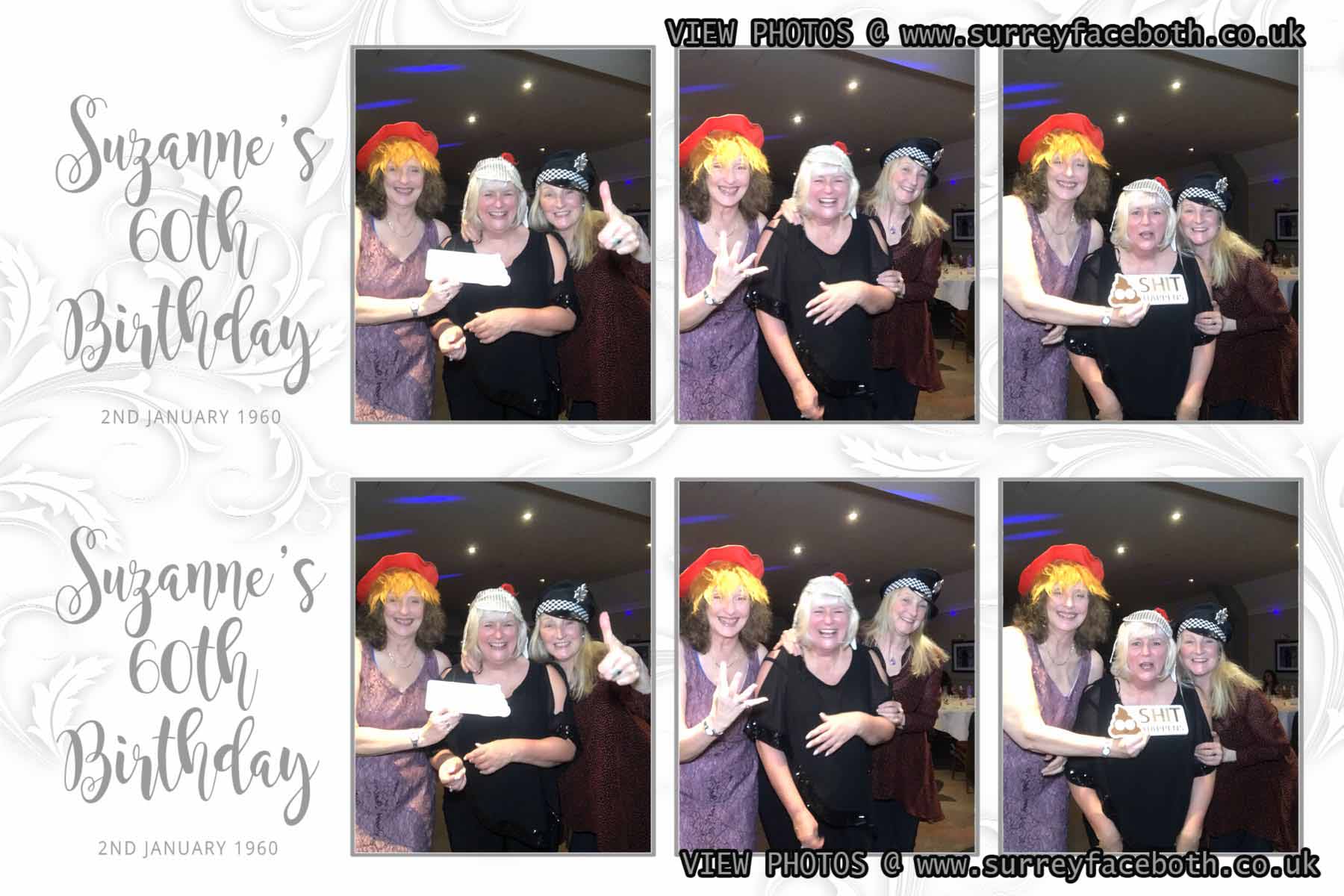 Suzanne's 60th Birthday | View more photos from the event at galleries.surreyfacebooth.co.uk/u/Surrey-FaceBooth/Suzannes-60th-Birthday